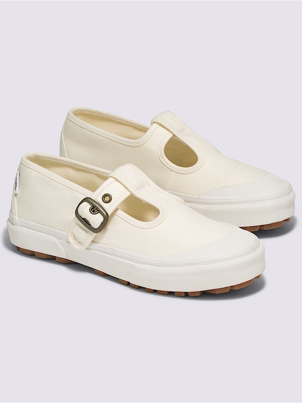Vans  Mary Jane  Style 93 Women’s Sneakers cream/white canvas Size 8.5